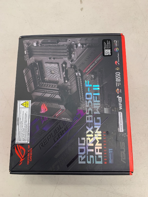 Photo 1 of Asus ROG Strix B550-F Gaming WiFi II AMD AM4 (3rd Gen Ryzen) ATX Motherboard (PCIe 4.0,WiFi 6E, 2.5Gb LAN, BIOS Flashback, HDMI 2.1, Addressable Gen 2 RGB Header and Aura Sync)