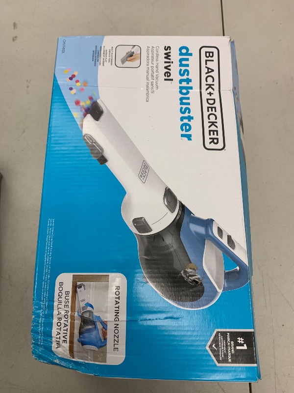 Photo 1 of BLACK+DECKER dustbuster AdvancedClean Cordless Handheld Vacuum, Compact Home and Car Vacuum with Crevice Tool (CHV1410L)
