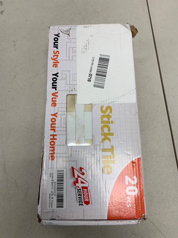 Photo 1 of StyloVue 20 Sheets Peel and Stick Backsplash for Kitchen, 2025 Upgraded Calacatta Gold with Metal Glod Look Stick on Tile Upgrade Your Kitchen Backsplash, RV, Fireplace
