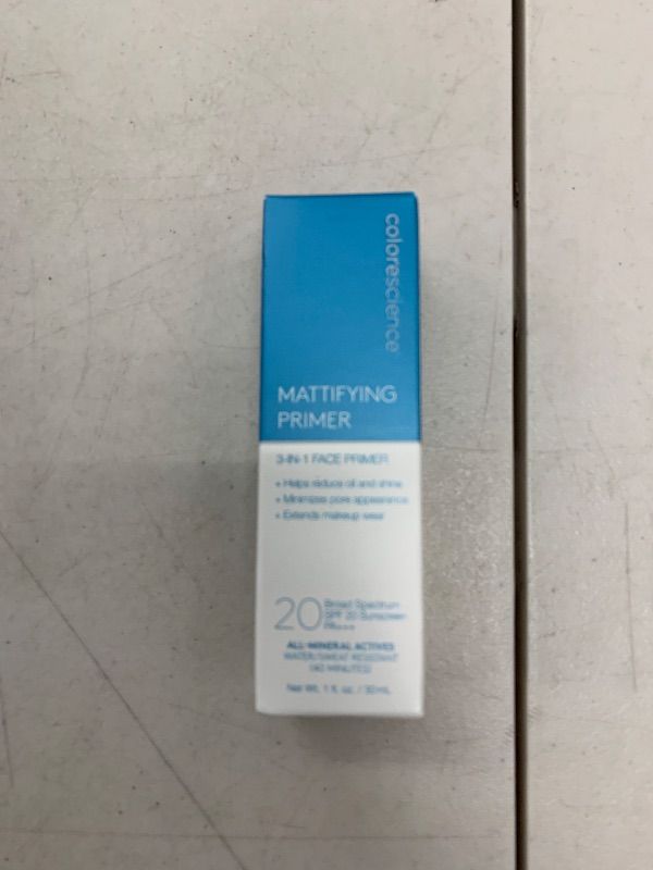 Photo 1 of Colorescience Mattifying Perfector Face Primer, Water Resistant Mineral Sunscreen, Broad Spectrum 20 SPF UV Skin Protection, 1 Fl oz