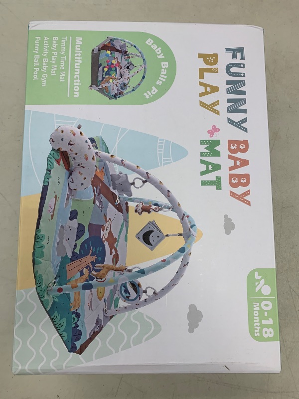 Photo 1 of SPDHUHAA Baby Play Gym Mats, 8-in-1 Tummy Time Activity Mat Toys & Ball Pit, Washable Baby Gym Play Mat, Baby Toys Gifts for Toddlers Infants 0-3-6-9-12 Months