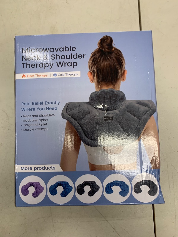 Photo 1 of MORLIDEN Microwavable Heated Neck Wrap Warmer and Shoulder Heating Pad Microwave, Weighted Microwave Heating Pad for Neck and Shoulders Hot and Cold Compress