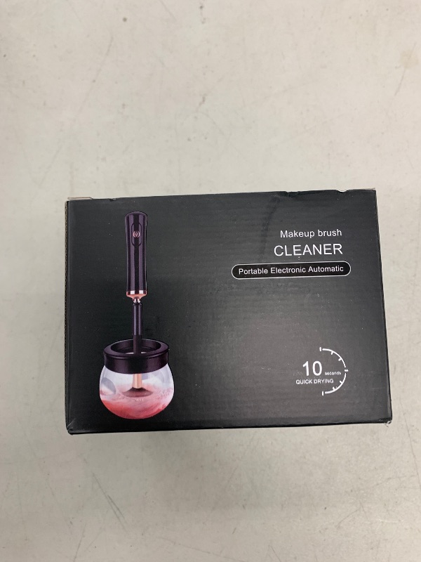 Photo 1 of JZLUCKY Electric Makeup Brush Cleaner and Dryer Machine, Super Fast Portable Brushes Cleaner, Wash and Dry in Seconds, Automatic Spinner Cleaner for Most Size Brushes(black)