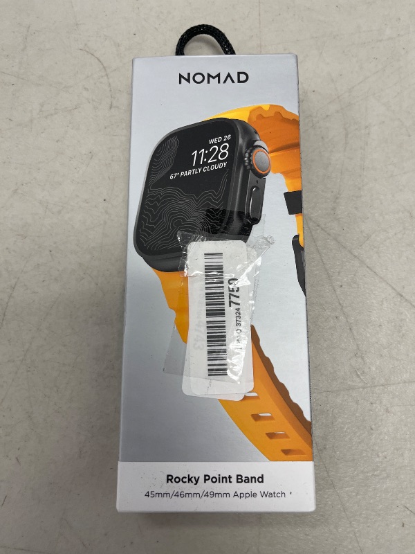 Photo 1 of NOMAD Apple Watch Sport Band Rocky Point Sol Yellow - 45/49mm Apple Watch Band with Black Titanium Hardware, Adventurous Rugged for Men and Women