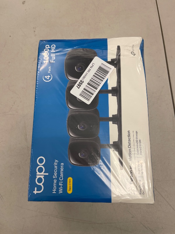 Photo 1 of Tapo by TP-Link 1080P Indoor Security Camera for Baby Monitor, Pet Camera w/Motion Detection, 2-Way Audio, Night Vision, Cloud & SD Card Storage, Works w/Alexa & Google Home, Black, C101(4-Pack)