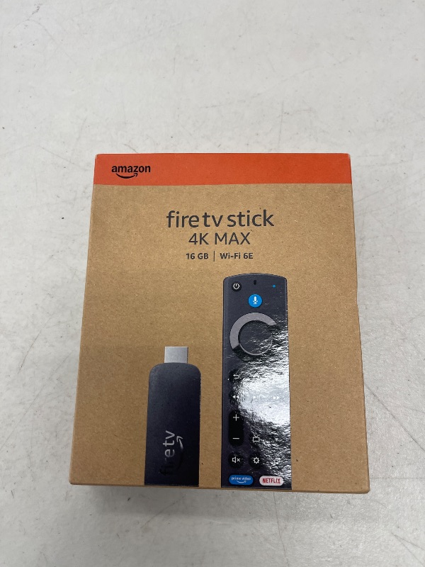 Photo 1 of Amazon Fire TV Stick 4K Max streaming device (newest model) with AI-powered Fire TV Search, supports Wi-Fi 6E, free & live TV without cable or satellite