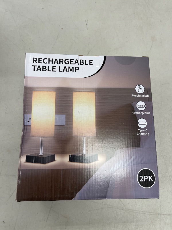 Photo 1 of PLMMY Cordless Table Lamp, Battery Operated Lamp Touch Dimmable,Rechargeable Lamp for NightStand, Battery Powered Wireless Table Lamp for Decor, Living Room, Dorm-2Pack