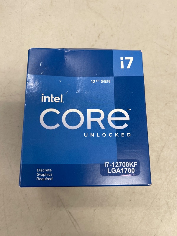 Photo 1 of Intel® Core™ i7-12700KF Desktop Processor 12 (8P+4E) Cores up to 5.0 GHz Unlocked LGA1700 600 Series Chipset 125W