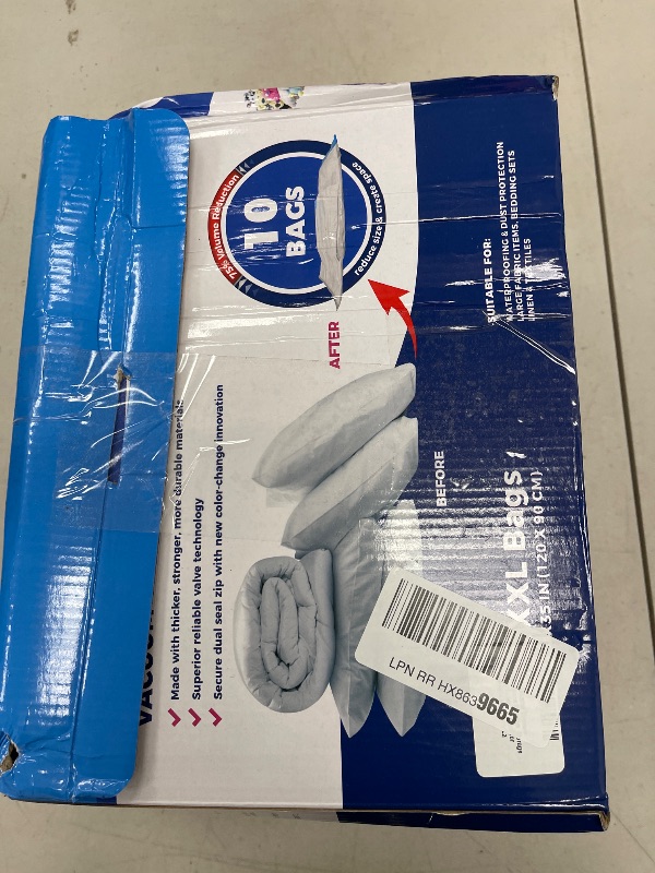 Photo 1 of 10-Pack XXL - Jumbo Vacuum Storage Bags - Space Vacuum Storage Bags for Clothing Space - Ideal for Comforters, Blankets & Sealing Large Oversize Clothing Post-Winter - 10x XXL Size (47x35in)