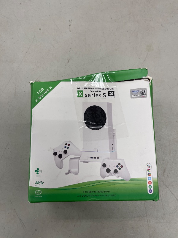 Photo 1 of Raryars Wall Mount Cooling Fan for Xbox Series S with 2 Fan and 3 USB Port with Controller Holder & Headphone Hanger Wall Mount Holder Bundle