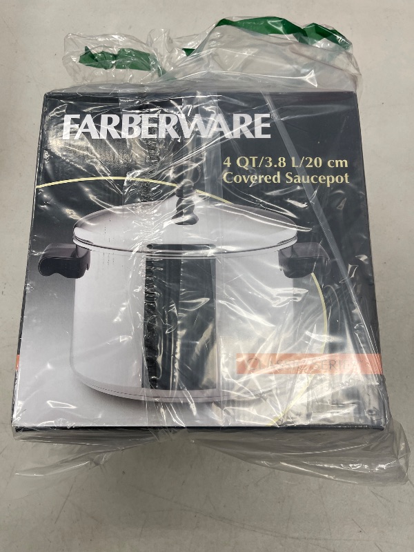 Photo 1 of Farberware Classic Stainless Steel 4-Quart Covered Saucepot - - Silver