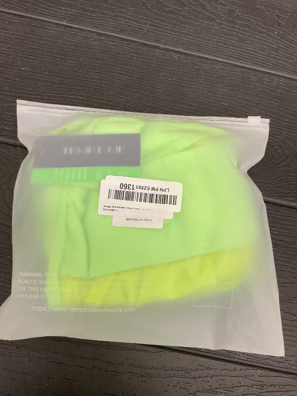 Photo 1 of Tempt Me Women Neon Green One Shoulder One Piece Swimsuits Full Coverage Cutout Mesh Sexy Bathing Suits Tummy Control Swimwear L