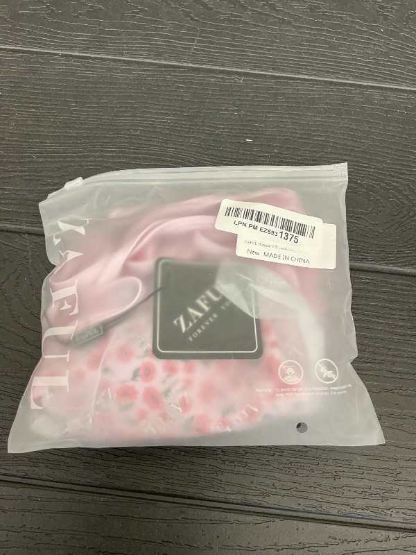 Photo 1 of ZAFUL Women's Triangle Bikini Top String Push Up Padded Sexy Swimsuit Bathing Suits Top (2-Floral Pink, Small)