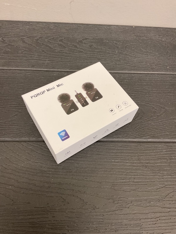Photo 1 of PQRQP 3 in 1 Microphone for iPhone/Android/Camera, Wireless Microphones, 328ft Transmission, 18H Battery Life, Mini Microphone for Record Interview, Vlogs, YouTube, Tiktok
