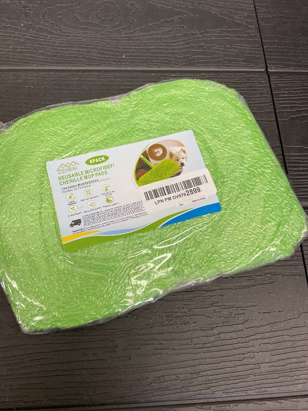 Photo 1 of ZEHRAI 6Pcs Reusable Microfiber Mop Pads Compatible with Swiffer Sweeper Mop, Wet and Dry Flat mop Cover, Replacement Sweeping Mopping pad Refills for Surface/Hardwood Floor Cleaning
