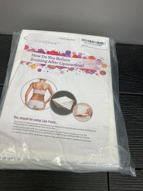 Photo 1 of ContourMD Medical Grade Post Lipo Foam Compression Sheets – Post Surgery Compression Garment after Liposuction, Tummy Tuck, AB Flattening, BBL, & More – Surgery Recovery Supplies (3-Sheet Set)