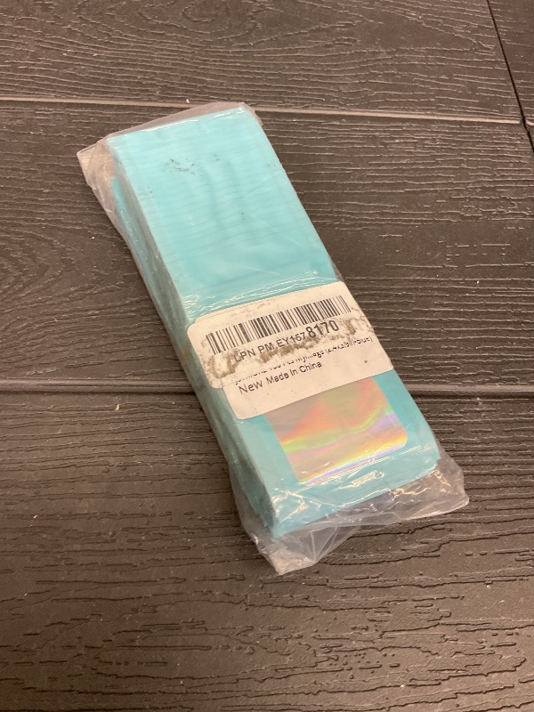 Photo 1 of JETMORE 100 Pcs Mylar Bags, Smell Proof Bags Foil Pouch, Holographic Resealable Bags for Small Business, Candy Sample Jewelry Bag Sealable Packaging for Party Favor Food Storage (2.4x3.9in-Blue)
