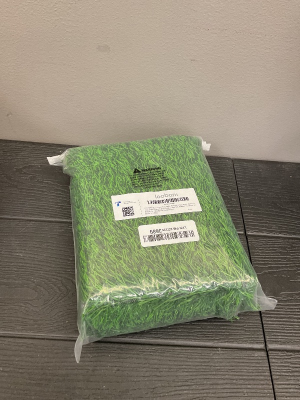 Photo 1 of LOOBANI Dog Grass Pee Pads, Artificial Dog Grass Pads for Potty Tray, Fake Grass for Dogs to Pee On, Outdoor Indoor Pee Grass for Dog Potty(14*18 inch)