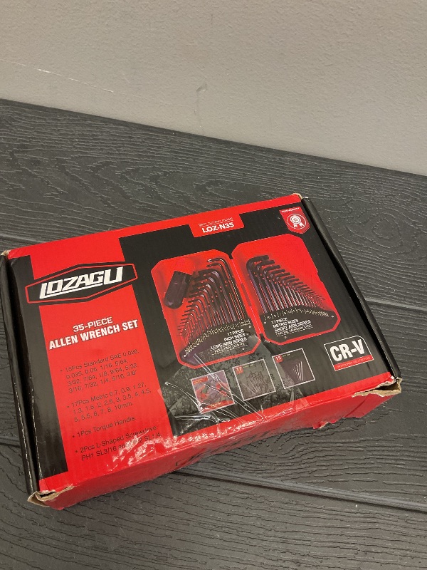 Photo 1 of LOZAGU 35-Piece Allen Wrench Sets Metric and Standard Hex Key Set, Allen Key Set, MM(0.7mm-10mm) SAE(0.028"-3/8), Chrome Vanadium Steel
