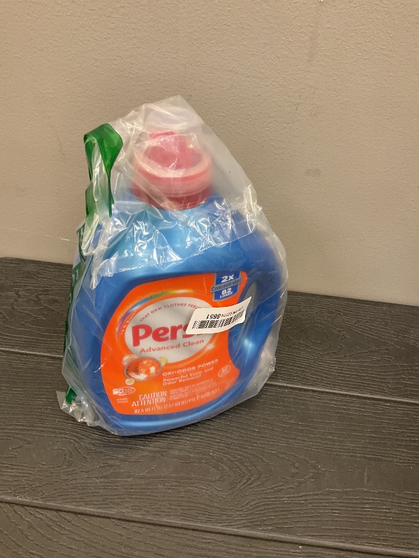 Photo 1 of Persil Advanced Clean Oxi+Odor Power, Liquid Laundry Detergent, High Efficiency (HE), Deep Stain Removal, Ultra Concentrated, 82.5 fl oz, 82 Loads