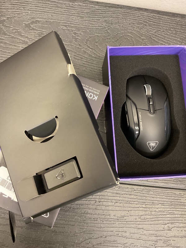 Photo 1 of Turtle Beach Kone II Air – Wireless Ergonomic RGB Gaming Mouse, 350-Hr Battery, 26K DPI Optical Sensor, 100M Click Optical Switches, 21 Customizable Inputs, 4D Free-Spin Scroll Wheel – Ash Black