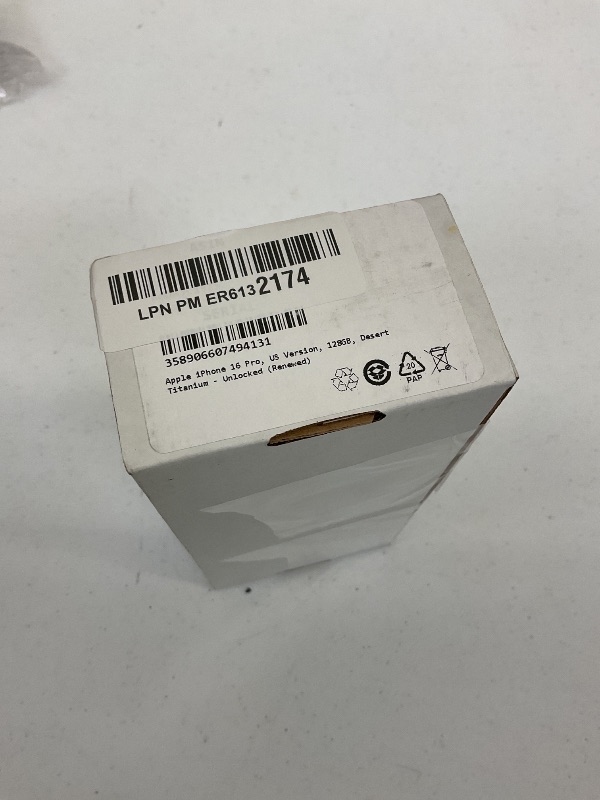 Photo 1 of Apple iPhone 16 Pro, US Version, 128GB, Desert Titanium - Unlocked (Renewed)