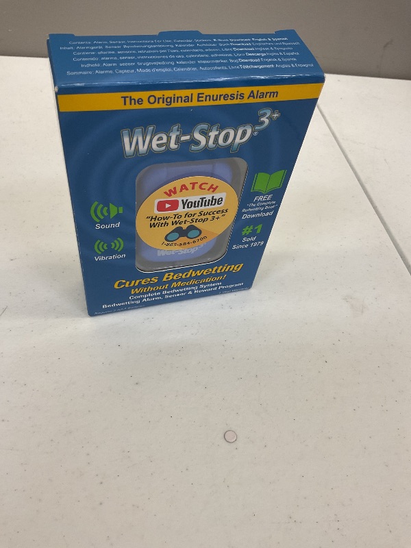 Photo 1 of Wet-Stop 3 Blue Bedwetting Enuresis Alarm with Loud Sound and Strong Vibration for Boys or Girls, Proven Solution for Bedwetters