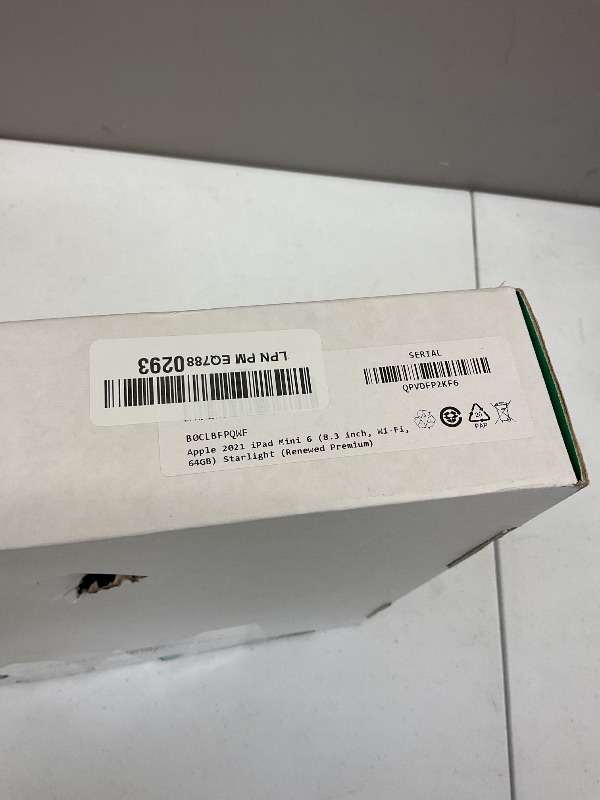 Photo 1 of Apple 2021 iPad mini 6 (8.3 inch, Wi-Fi, 64GB) Starlight (Renewed Premium)