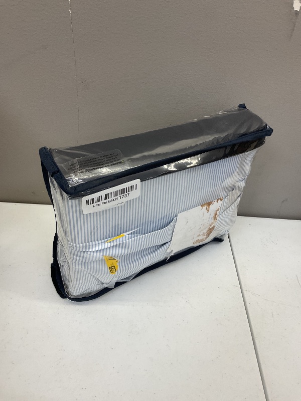 Photo 1 of Nautica - Twin Sheet Set, Cotton Percale Bedding Set, Crisp & Cool, Lightweight & Breathable (Penny Pinstripe Blue, Twin)