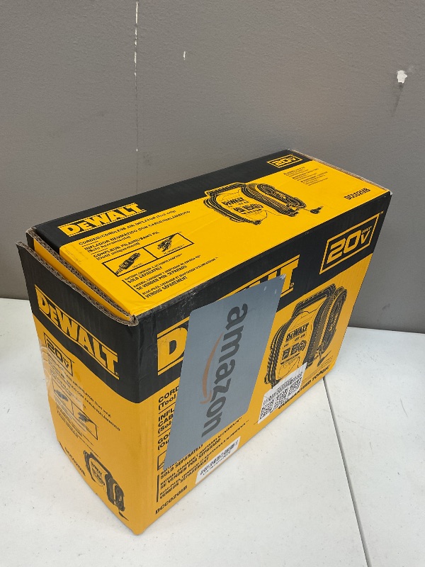 Photo 1 of DEWALT Tire Inflator Portable Air Compressor 20V MAX, Air Pump with Automatic Shut Off, LED Light, Tool Only (DCC020IB)