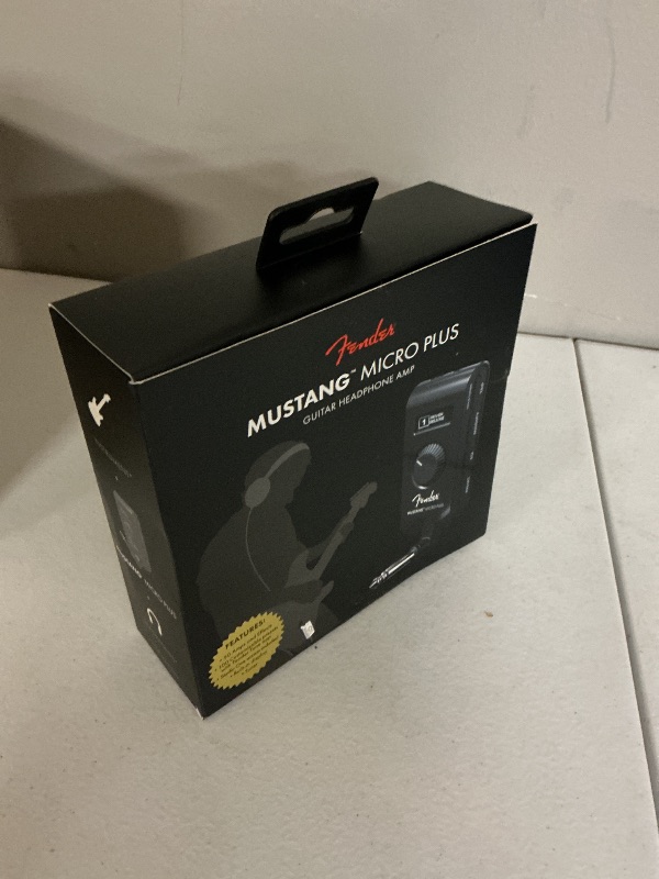 Photo 1 of Fender Mustang Micro Plus Headphone Amplifier, Bluetooth Audio Streaming and 50 Amp and Effects Models, with 2-Year Warranty