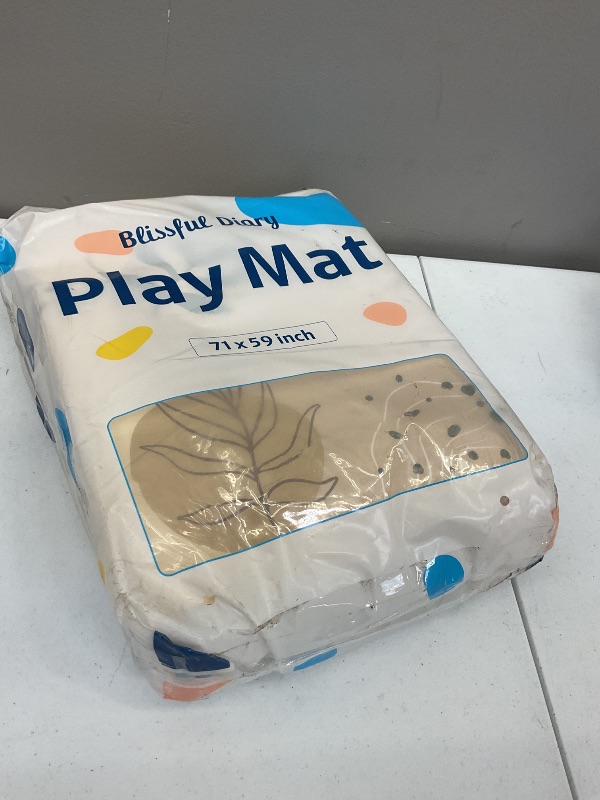 Photo 1 of Blissful Diary Baby Play Mats for Floor, 71x59 Inch Extra Thicker & Large Soft Cushioning Foam Playmats for Babies and Toddlers, Foldable Washable Baby Crawling Mat for Playpen, Earth Tones Design