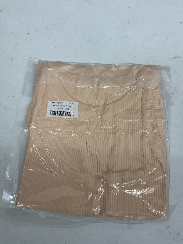Photo 1 of Size L.  Tank Top for Women, Womens Sleeveless Basic Tops, Slim Knit Ribbed Racerback Summer Tops for Women 2024 (Large, Apricot)