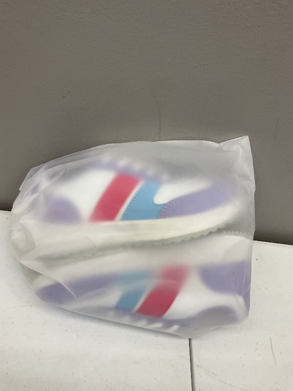 Photo 1 of Girls Shoes Size 1 Sneakers for Boy Lightweight Tennis Shoe for Kids Purple and White Color