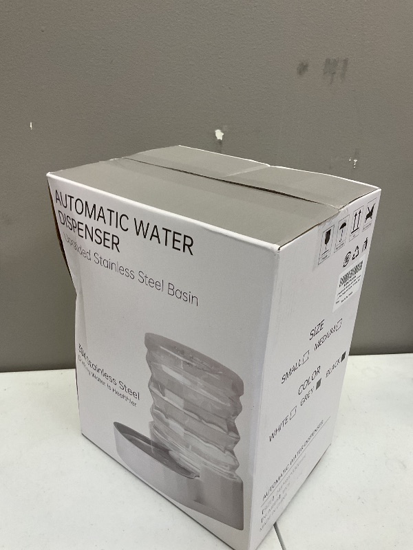 Photo 1 of Sfozstra Dog Water Bowl Dispenser: 6L White Lagre Stainless Steel - BPA-Free - Automatic Gravity Pet Water Dispenser for Busy Owners