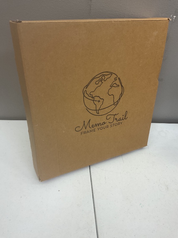 Photo 1 of Adventure Archive Box - 12x12 Travel Keepsake Shadow Box with Slot, Life in a Box Frame Travel, Memory Box for Tickets, Photos, and Mementos | Perfect Travel Fund and Vacation Money Box Durable Build