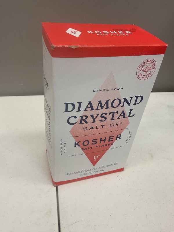 Photo 1 of Diamond Crystal Kosher Salt – Full Flavor, No Additives - Pure and Natural Since 1886-3 Pound (New Packaging)