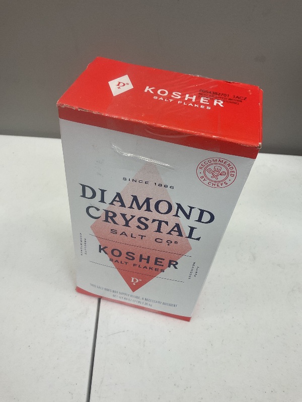Photo 1 of Diamond Crystal Kosher Salt – Full Flavor, No Additives - Pure and Natural Since 1886-3 Pound (New Packaging)