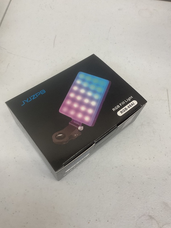 Photo 1 of JYJZPB RGB Video Light with Front & Back Clip for Camera, Video Conference, Vlog, Selfie, Live Stream, Portable LED Camera Light Panel for Phone, iPhone, Android, iPad, Laptop