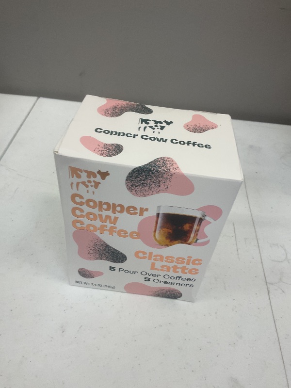 Photo 1 of Copper Cow Coffee, Pour Over Latte, 7.4 Ounce