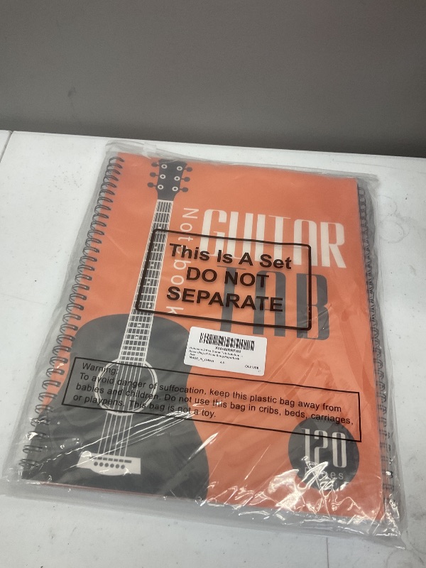 Photo 1 of Honoson 2 Pcs Guitar Tab Notebook 8.3 x 11inch Guitar Music Tablature Journal Blank Tab Sheet Music Manuscript Paper for Composition Songwriting and Recording of Song Paperback