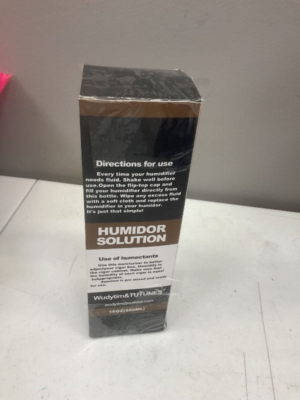 Photo 1 of TUTUNES Cigar Humidor Solution 16 oz (500 ml) - Humidifier Liquid - Premium Propylene Glycol PG Solution Formula - 70% RH - Safe and Non-Toxic