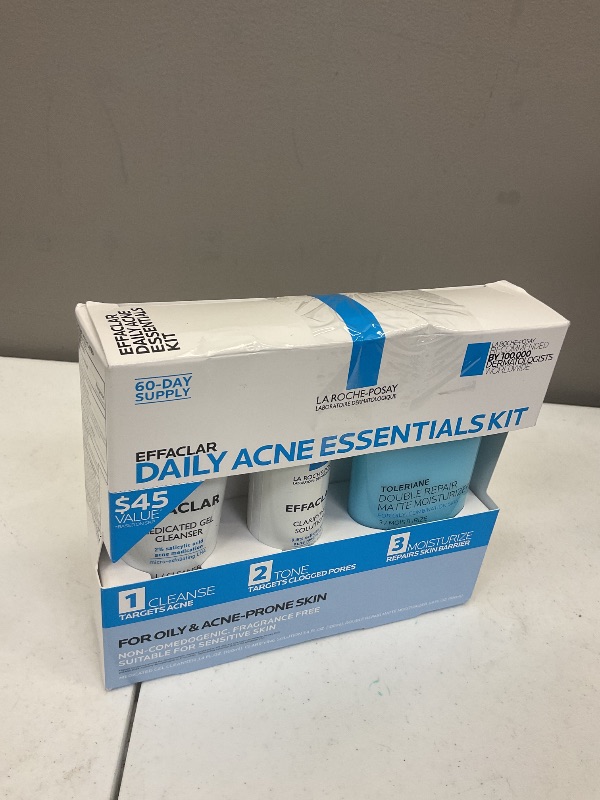 Photo 1 of La Roche-Posay Effaclar Dermatological 3 Step Acne Treatment System, Salicylic Acid Acne Cleanser, Pore Refining Toner, and Benzoyl Peroxide Spot Treatment for Sensitive Skin
