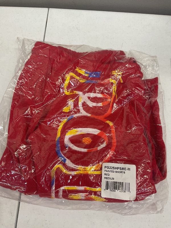Photo 1 of Polo G Painted Shorts, Red, Medium
