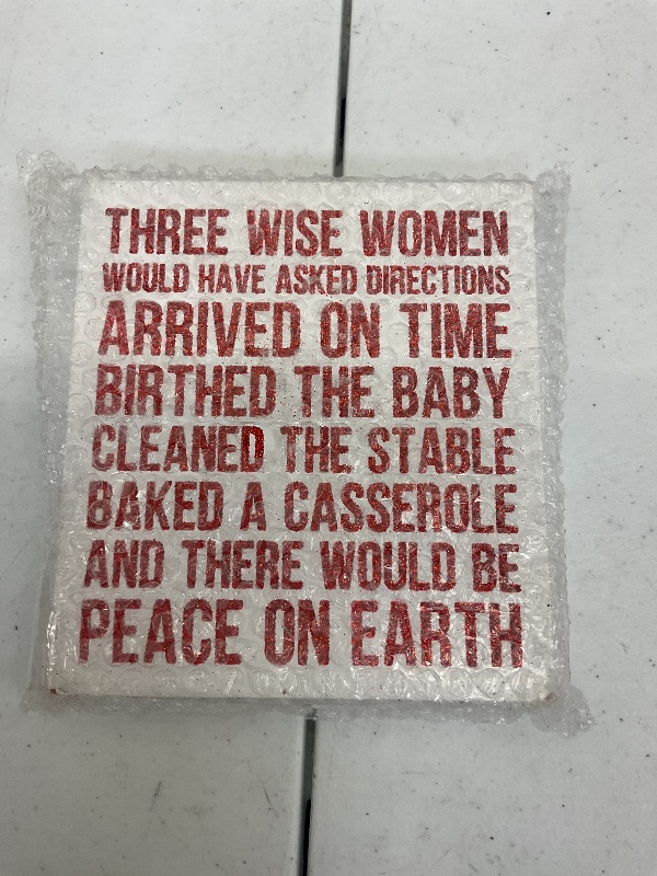 Photo 1 of Mini. Primitives by Kathy Three Wise Women Block Sign