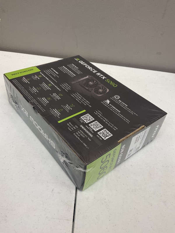 Photo 1 of MSI Gaming RTX 5060 8G Shadow 2X OC Graphics Card (8GB GDDR7,128-bit, Extreme Performance: 2535 MHz, DisplayPort x3 2.1a, HDMI 2.1b, NVIDIA Blackwell Architecture)