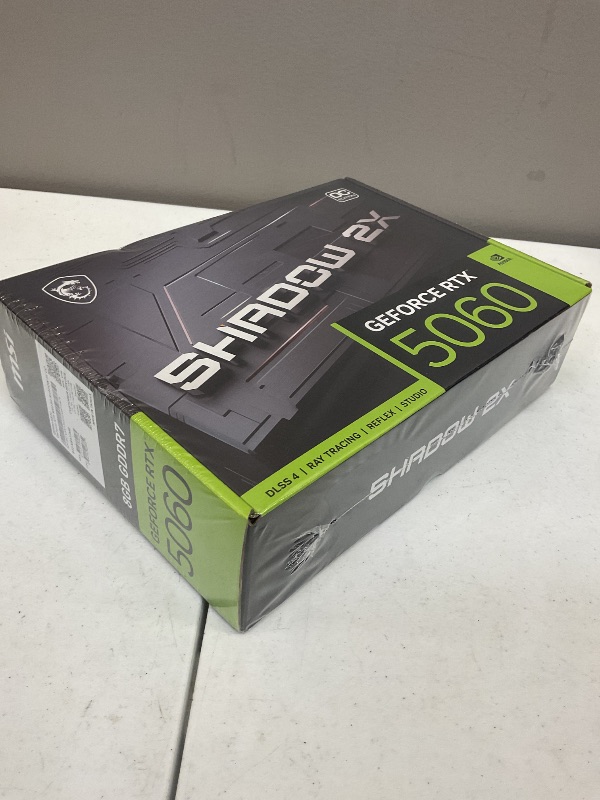Photo 1 of MSI Gaming RTX 5060 8G Shadow 2X OC Graphics Card (8GB GDDR7,128-bit, Extreme Performance: 2535 MHz, DisplayPort x3 2.1a, HDMI 2.1b, NVIDIA Blackwell Architecture)