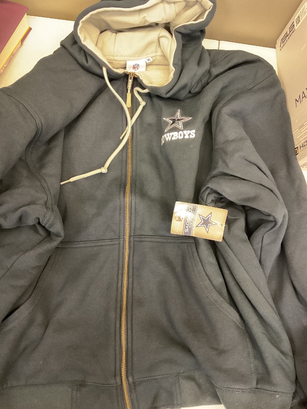 Photo 1 of Size XL. NFL mens Crafts Full Zip Thermal Hoodie, Navy