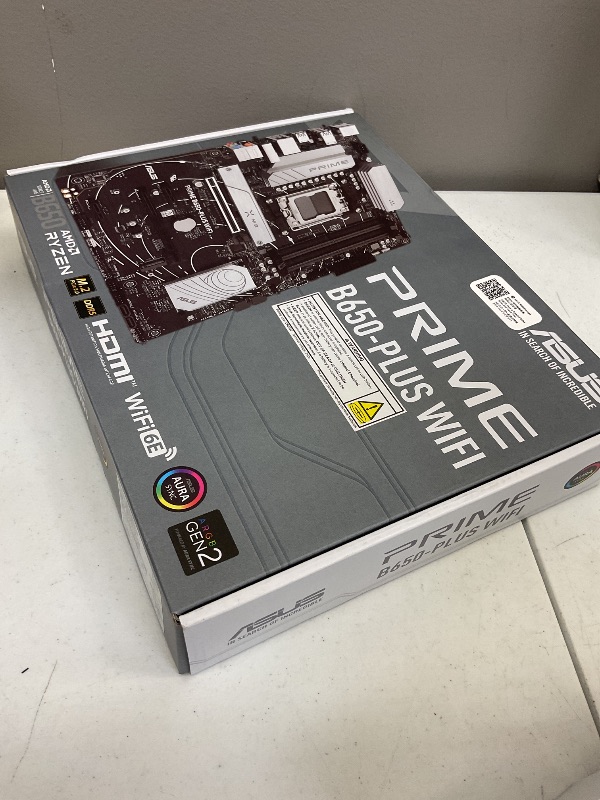 Photo 1 of ASUS Prime B650-PLUS WiFi AMD B650 AM5 Ryzen™ Desktop 9000 8000 & 7000 ATX Motherboard, DDR5, PCIe 5.0 M.2, 2.5Gb LAN, WiFi 6E, HDMI™, SATA 6 Gbps, USB Type-C®, BIOS Flashback™, Thunderbolt™ 4 Header