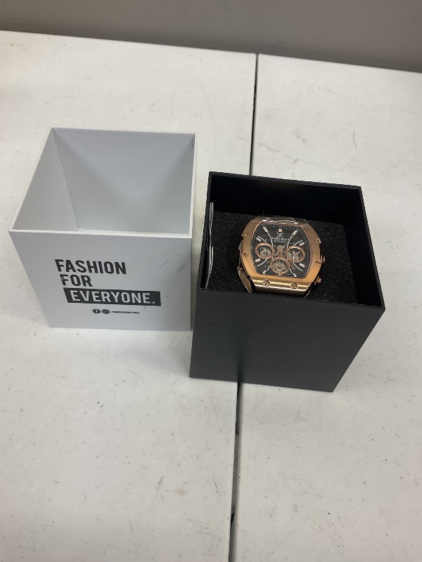 Photo 1 of Daniel Klein, Watch for Men, Multifunction Mens Watch - Colorful Wrist Watch for Men, Analog Wrist Watch, Luxury Watches for Men, Mens Silicone Strap Watch (Rose Gold/Black)